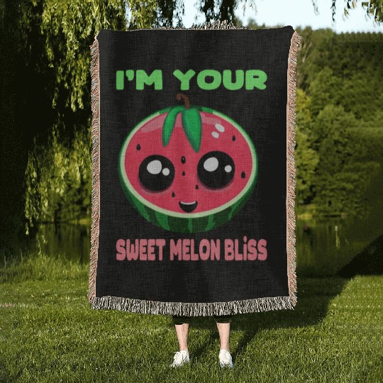 Watermelon - Your sweet melon magic Woven Blankets
