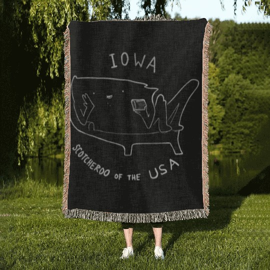 Iowa scotcheroos of the USA Woven Blankets