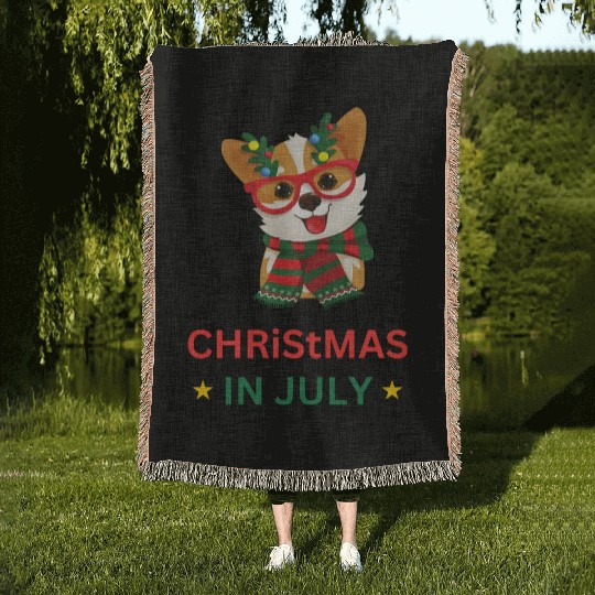 Christmas In July Woven Blankets