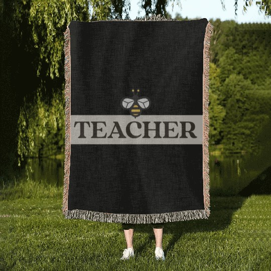TEACHER and Bee Woven Blankets