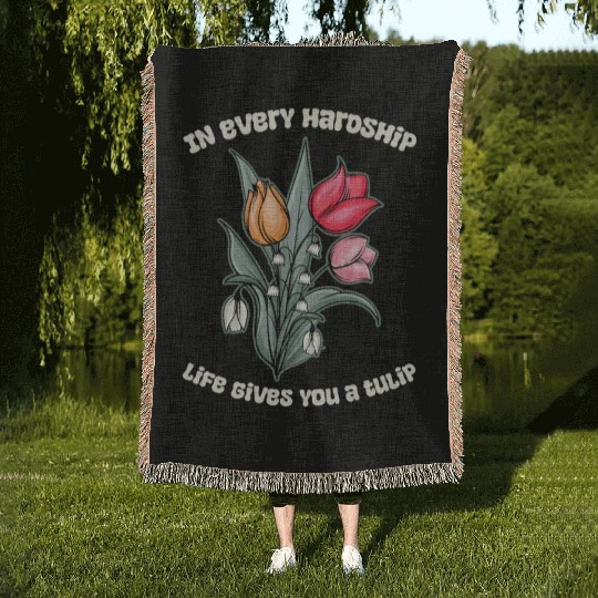 Tulip Gardening Cute Woven Blankets