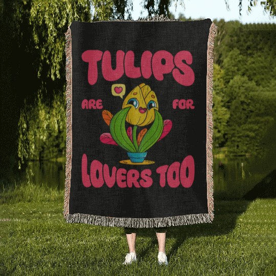 Tulip Gardening Cute Woven Blankets