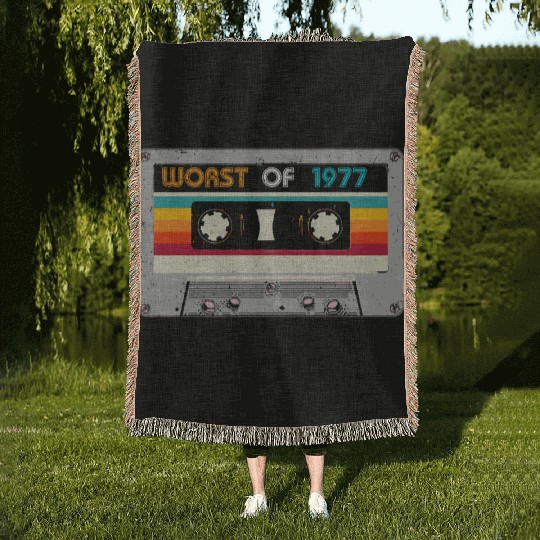 Worst Of 1977 43th Cassette Tape Woven Blankets
