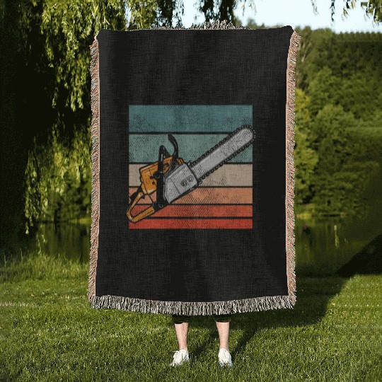 Branch Manager Meme Chainsaw Profession Manager Woven Blankets