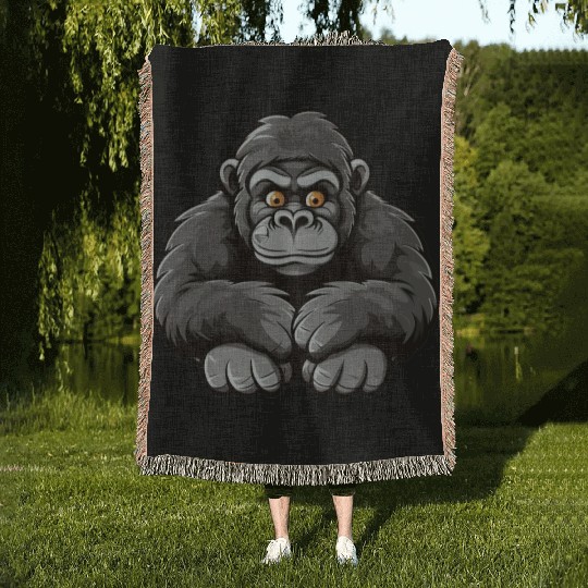 Cute Monkey for Kids for a Kid Woven Blankets