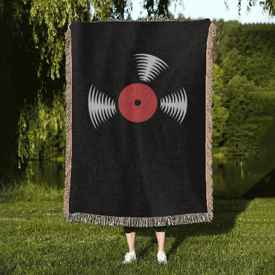 Melting vinyl disc. Woven Blankets