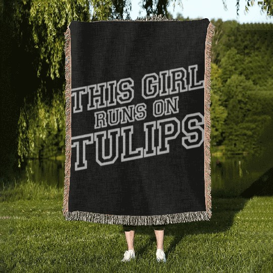 Tulip Gardening Tulips Woven Blankets