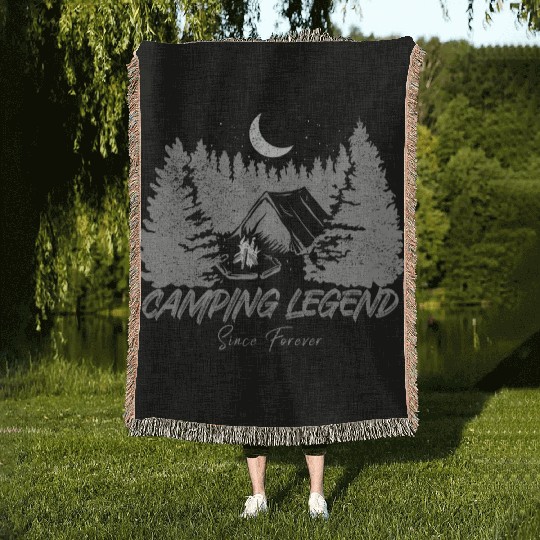 Camping Legend Since Forever Woven Blankets