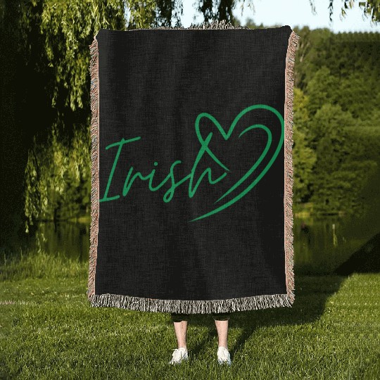 Irish girl love Woven Blankets