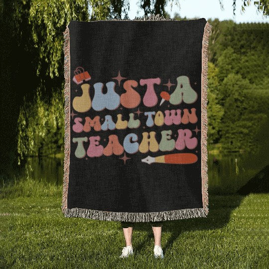 Just A Small Town Teacher, Back To School Woven Blankets