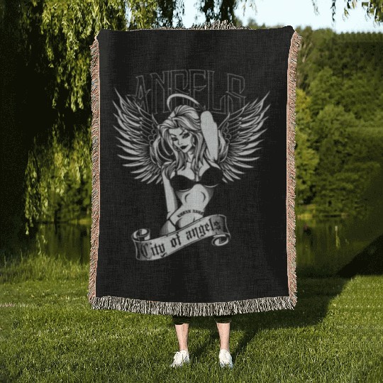 Angels - City of Angels collection Woven Blankets