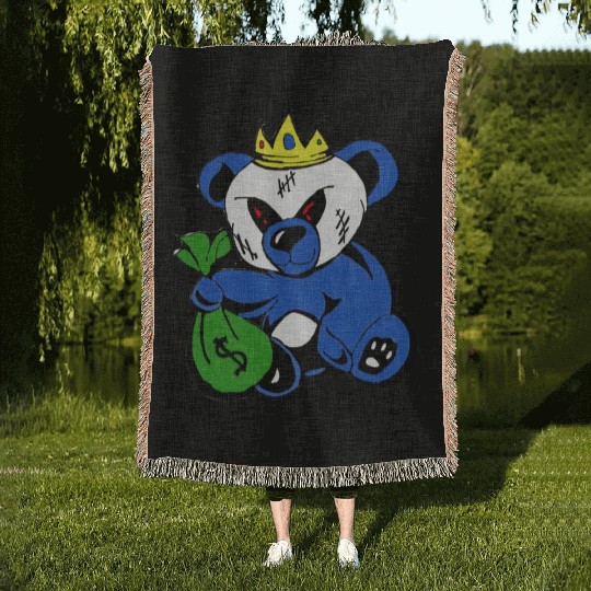 C4L Money Bear Woven Blankets
