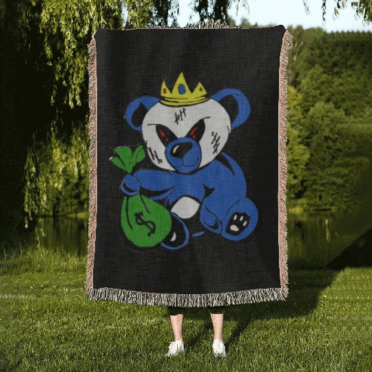C4L Money Bear Woven Blankets