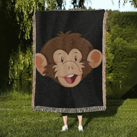 Monkey face Woven Blankets