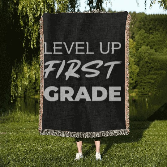 Back to School Woven Blankets Level Up 1st
