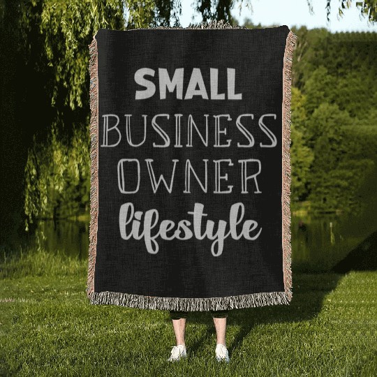 Small Business Owner Lifestyle Woven Blankets