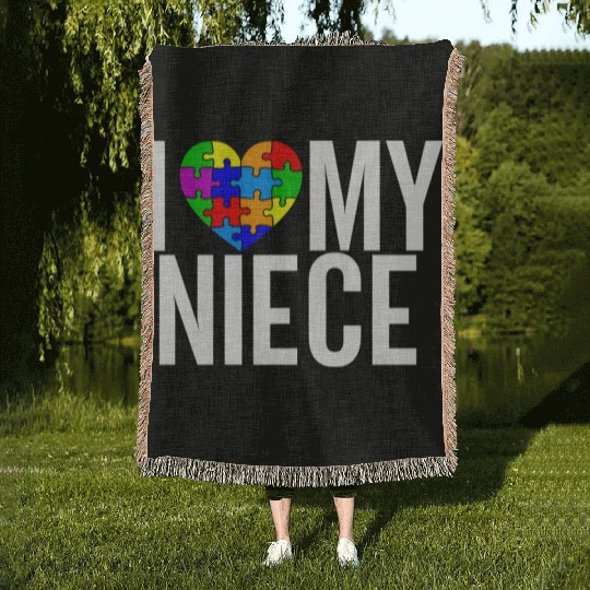 I Love My Niece Woven Blankets