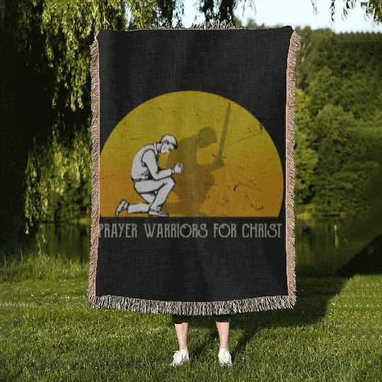 Prayer Warriors For Christ Woven Blankets