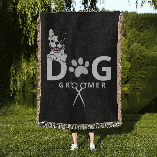 Dog Groomer Woven Blankets Dog Grooming Outfit