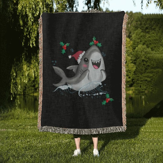 Great White Christmas Woven Blankets