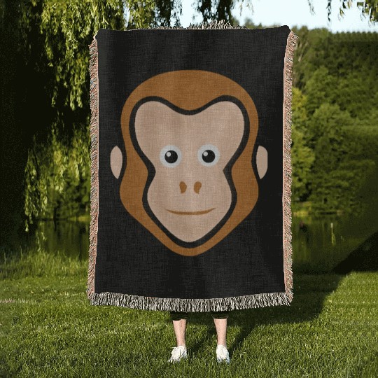 Monkey Face Adorable Woven Blankets