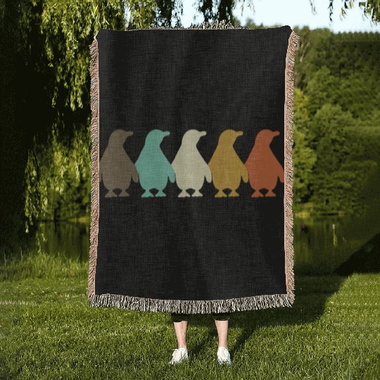 Penguin Animal Lover Zookeeper Woven Blankets