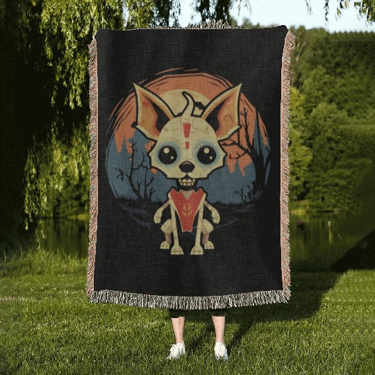 Chihuahua Halloween Puppy Trick Or Treat Dog Lover Woven Blankets