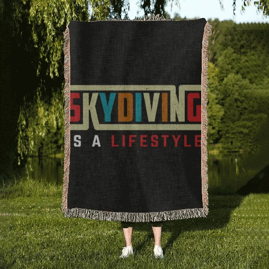 Skydiving is a life style Woven Blankets