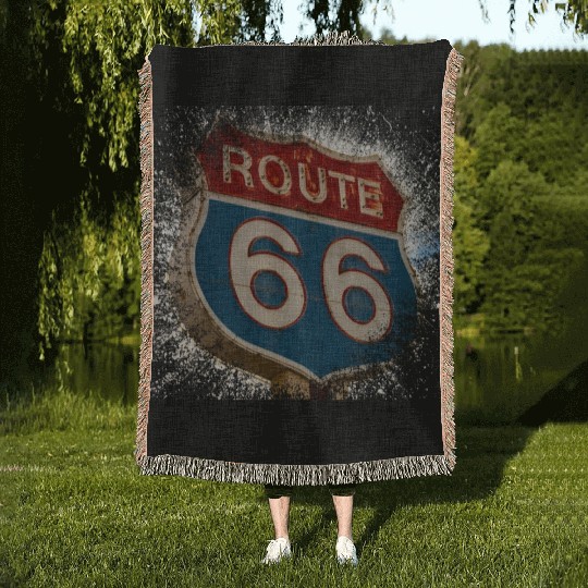 Route 66 Woven Blankets