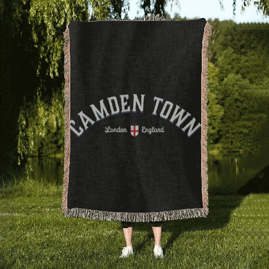 Camden Town London Uk England Woven Blankets