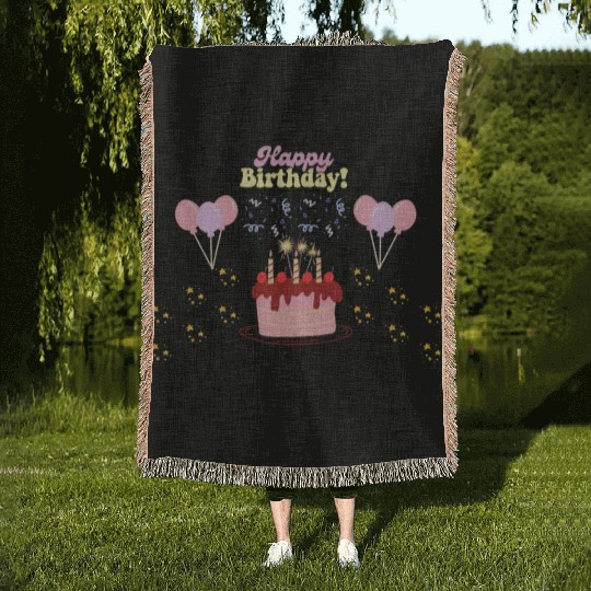 Birthday surprise Woven Blankets