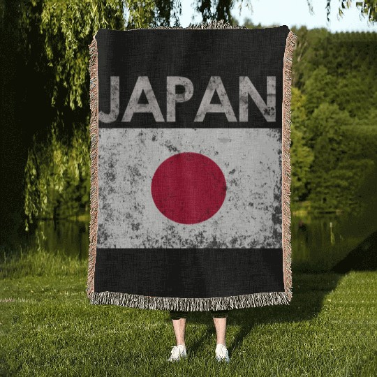 Japan Japanese Flag Pride Woven Blankets