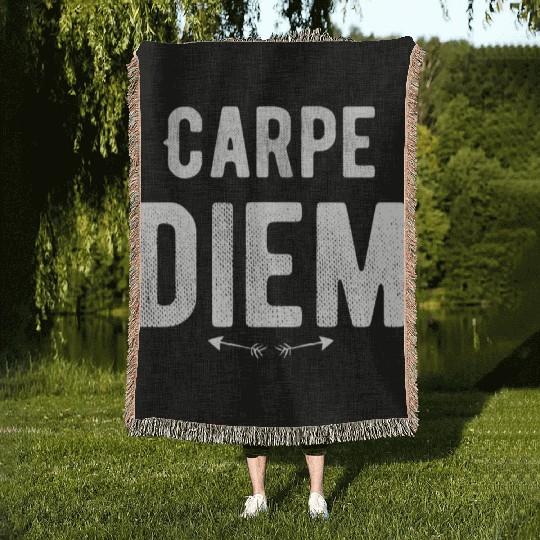 Carpe diem - Seize the Day Woven Blankets