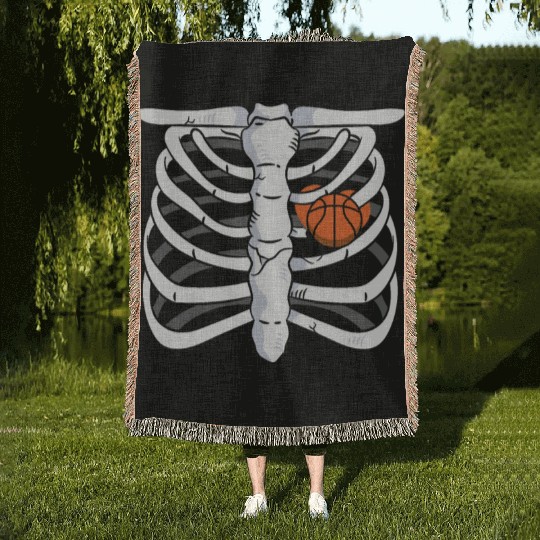Basketball Halloween Trick Or Treat Spooky Baller Woven Blankets