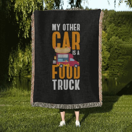 Fast Food Truck Meals On Wheels Fries Woven Blankets