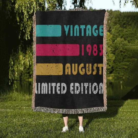 august 1983 Anniversary august 1983 august Woven Blankets