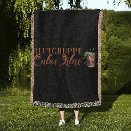 Blutgruppe Cuba Libre Cocktail Bartender Woven Blankets