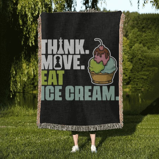 Funny Board Game Enthusiast For Ice Cream Lover Woven Blankets