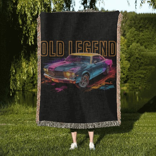 Muscle Car Woven Blankets