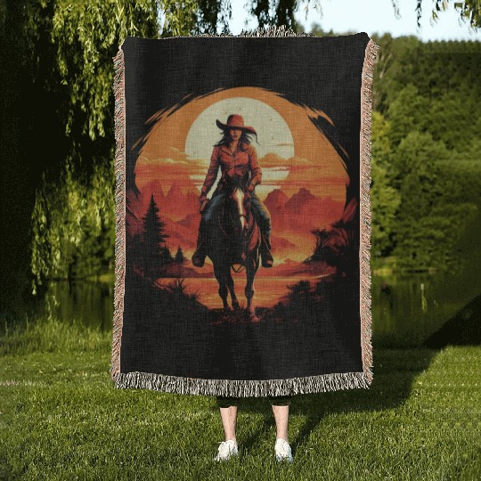 Wild West Journey Woven Blankets