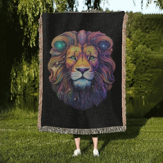 Lion Celestial - Celestial Serenity Woven Blankets
