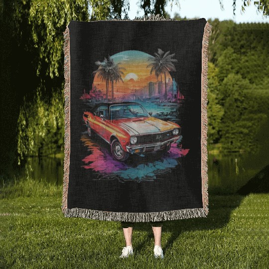 CLASSIC CAR Woven Blankets