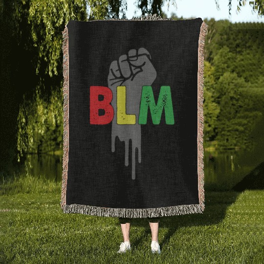 Blm Black History Month Woven Blankets