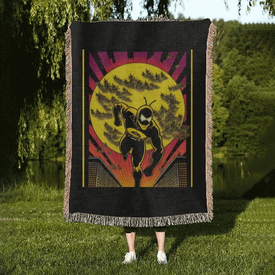 Cosmic Portal: NYC Bee Siege Woven Blankets