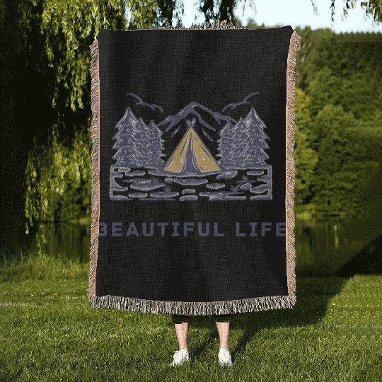 Beautiful life Woven Blankets