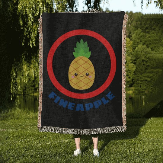 Fineapple Pineapple Pun Woven Blankets