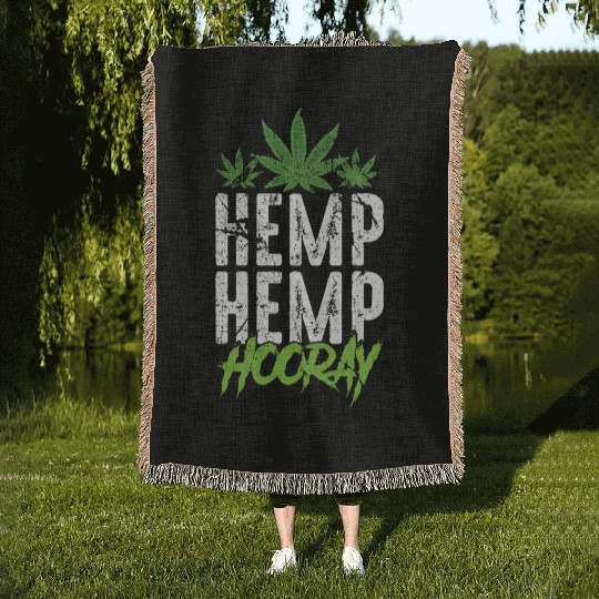 Hemp Hemp Hooray Pot Lover Woven Blankets