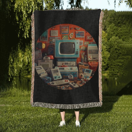 Retro Gaming Revival: Nostalgic Joys in Pixels Woven Blankets