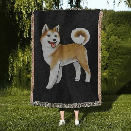 Akita Light Faced Tan Woven Blankets