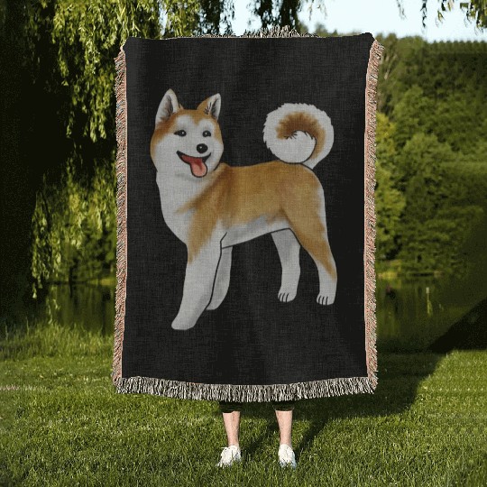 Akita Light Faced Tan Woven Blankets